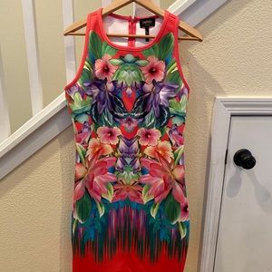 Laundry By Shelli Segal Pink Floral Tropical Dress